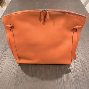 Jil Sander large Hill Bag, burnt Orange buttery leather in pristine condition.
